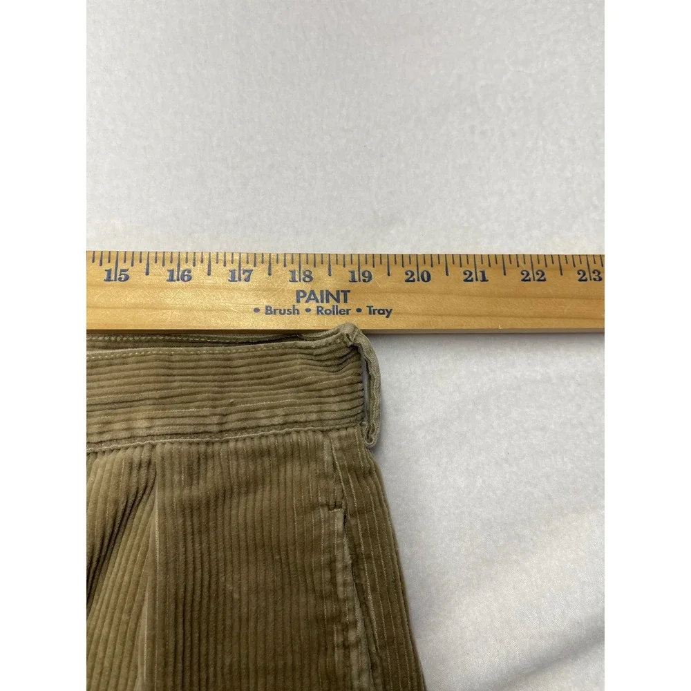 VTG Polo Ralph Lauren Corduroy Pleated Pants Tan Khaki Mens Size 38 x 30 Y2K‎